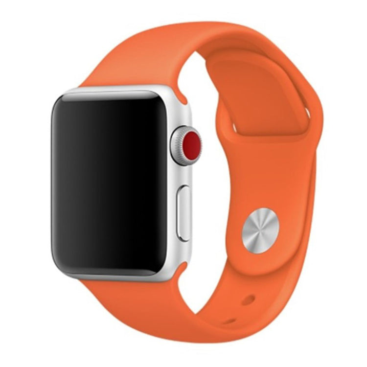 Super skøn Apple Watch Series 4 44mm Silikone Rem - Orange#serie_12