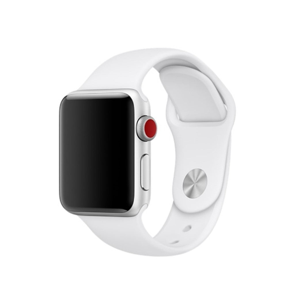 Super skøn Apple Watch Series 4 44mm Silikone Rem - Hvid#serie_2