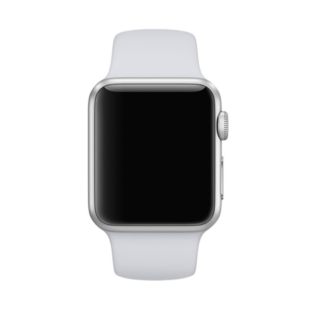 Super skøn Apple Watch Series 4 44mm Silikone Rem - Sølv#serie_5