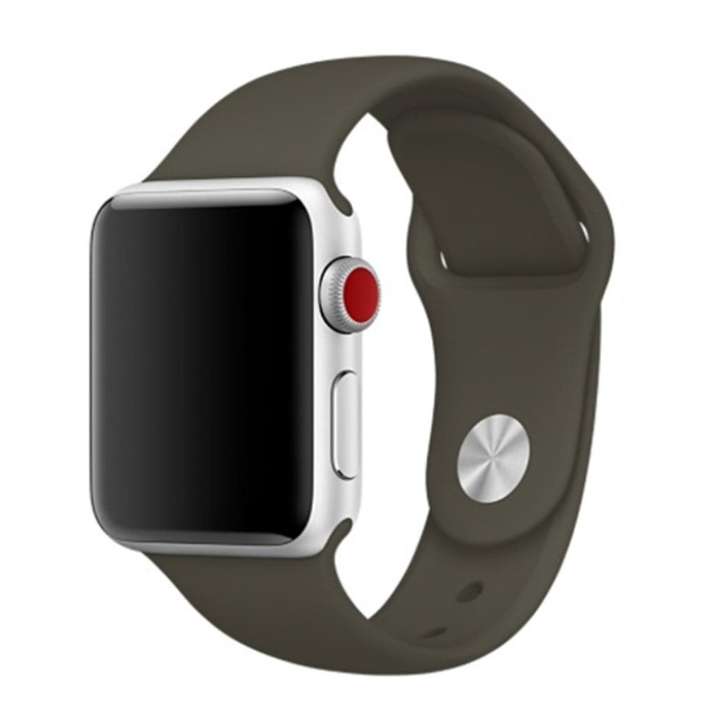 Helt vildt hårdfør Apple Watch Series 4 44mm Silikone Rem - Sølv#serie_24