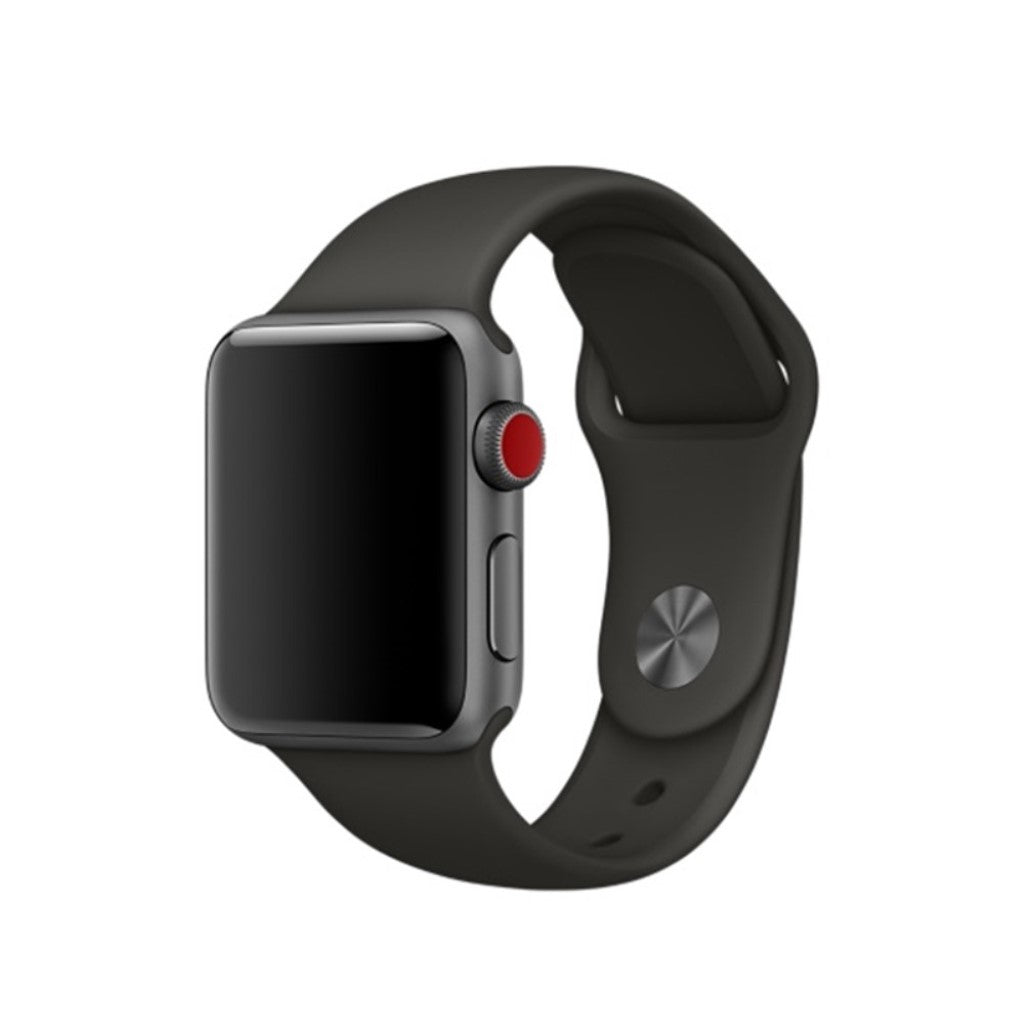 Helt vildt hårdfør Apple Watch Series 4 44mm Silikone Rem - Sølv#serie_4