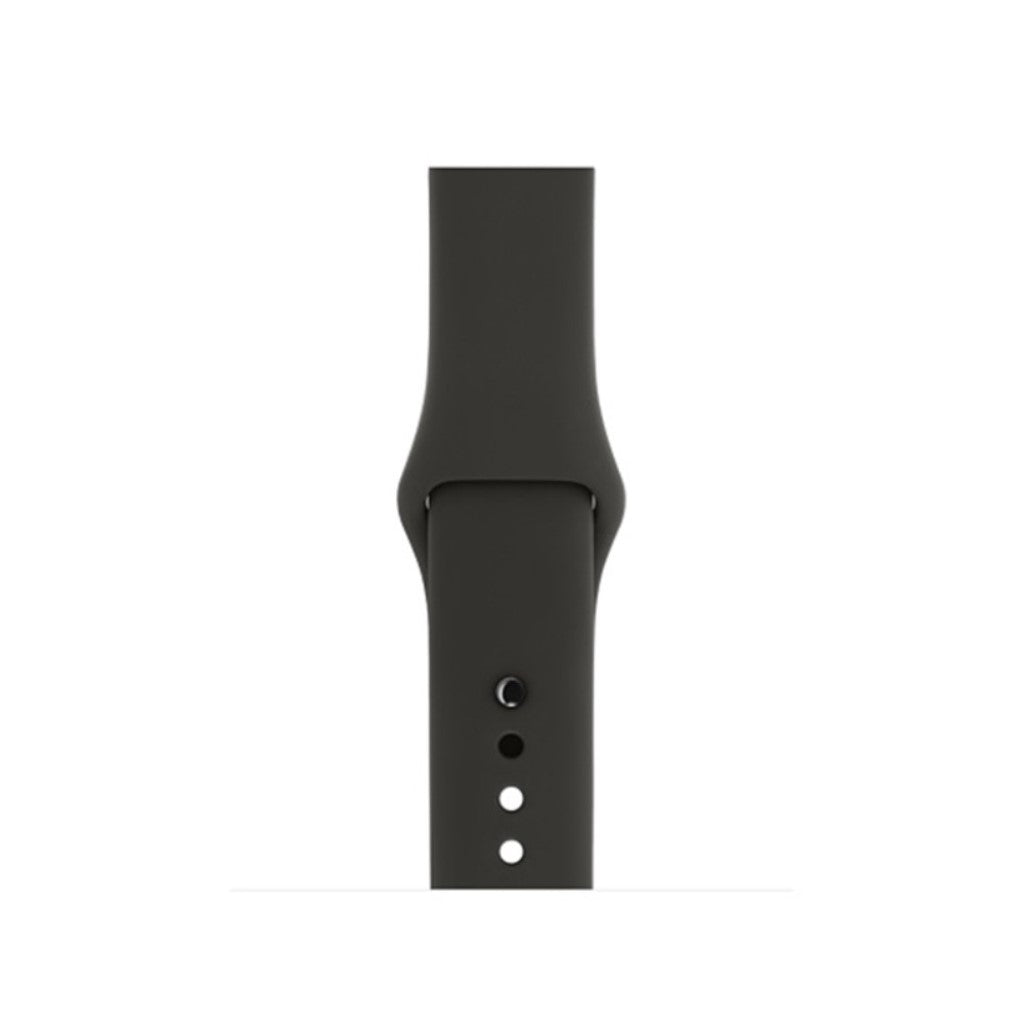 Helt vildt hårdfør Apple Watch Series 4 44mm Silikone Rem - Sølv#serie_4