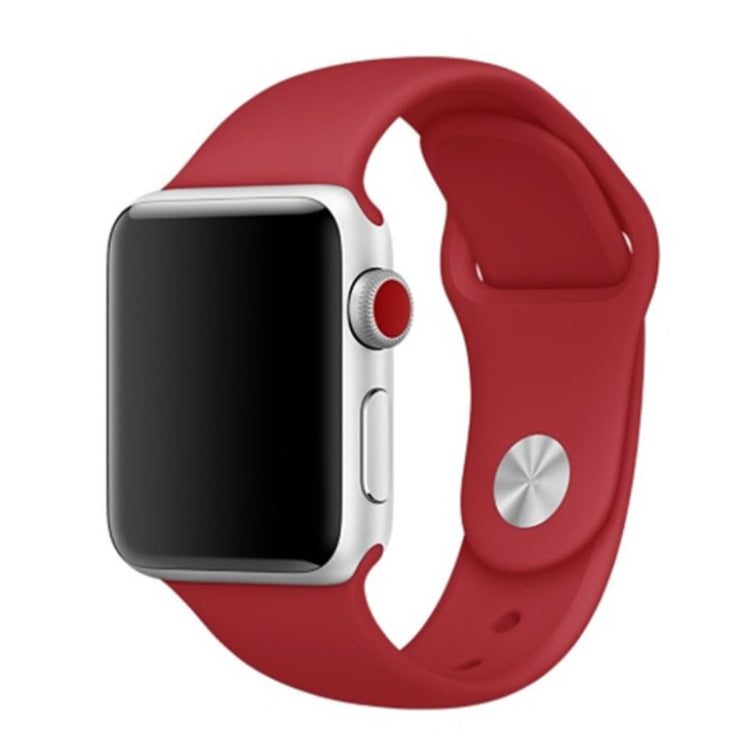 Helt vildt hårdfør Apple Watch Series 4 44mm Silikone Rem - Rød#serie_6