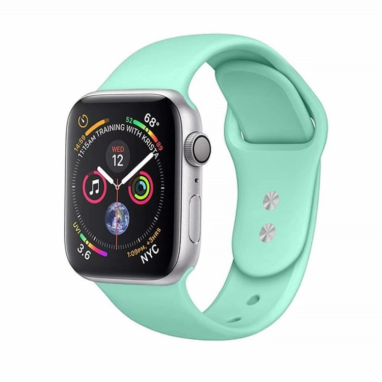 Rigtigt kønt Apple Watch Series 4 44mm Silikone Rem - Grøn#serie_10
