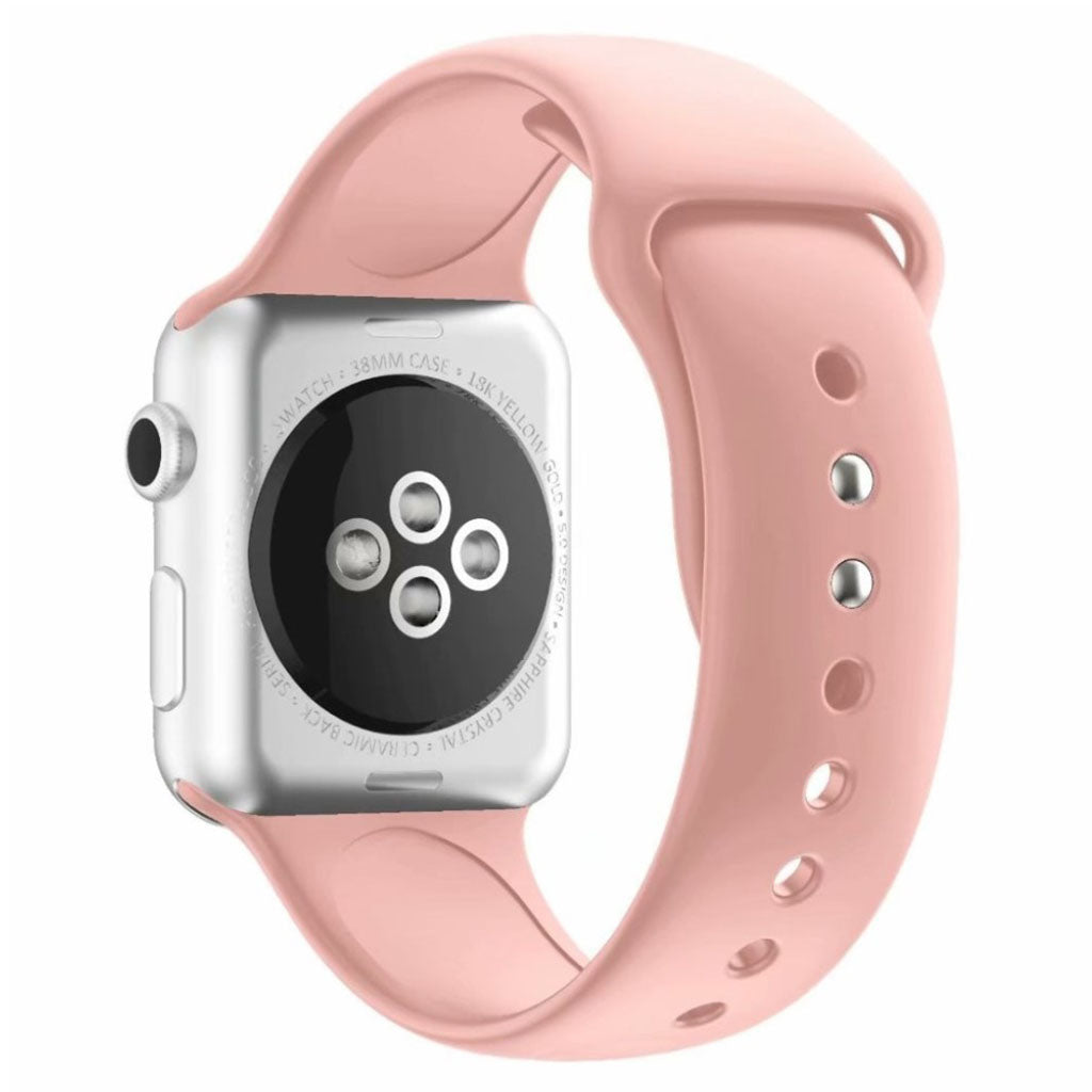 Rigtigt kønt Apple Watch Series 4 44mm Silikone Rem - Pink#serie_6