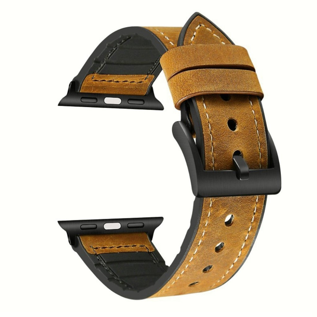 Helt vildt fed Apple Watch Series 4 44mm Ægte læder Rem - Brun#serie_3