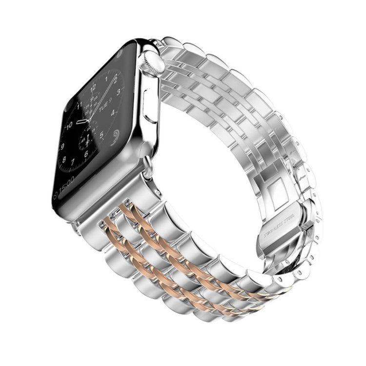 Super fint Apple Watch Series 4 44mm Metal Rem - Sølv#serie_3