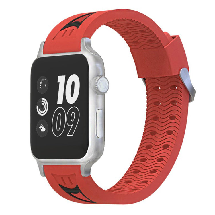 Fremragende Apple Watch Series 4 44mm Silikone Rem - Rød#serie_4