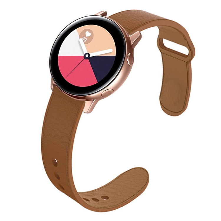 Rigtigt holdbart Apple Watch Series 5 40mm Ægte læder Rem - Brun#serie_1