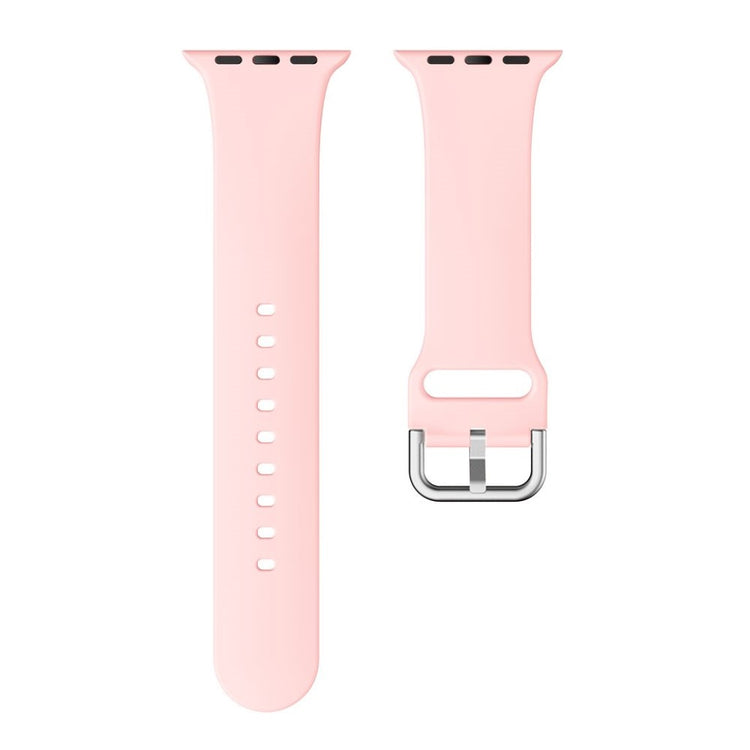 Vildt holdbart Apple Watch Series 5 40mm Silikone Rem - Pink#serie_6