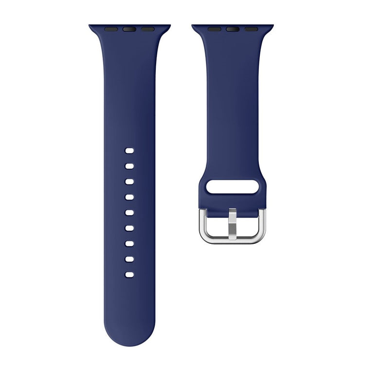 Vildt holdbart Apple Watch Series 5 40mm Silikone Rem - Blå#serie_8