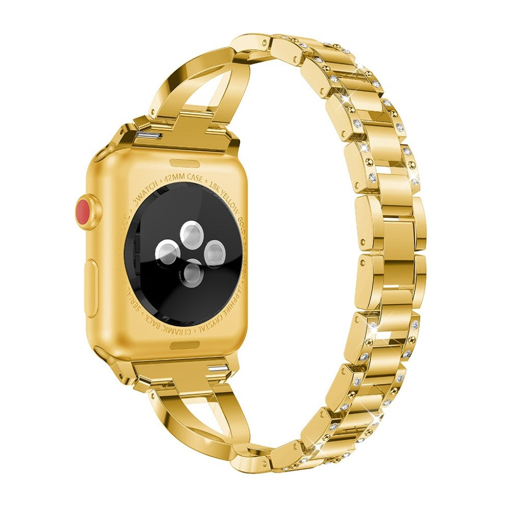 Mega fint Apple Watch Series 5 40mm Metal og Rhinsten Rem - Guld#serie_3