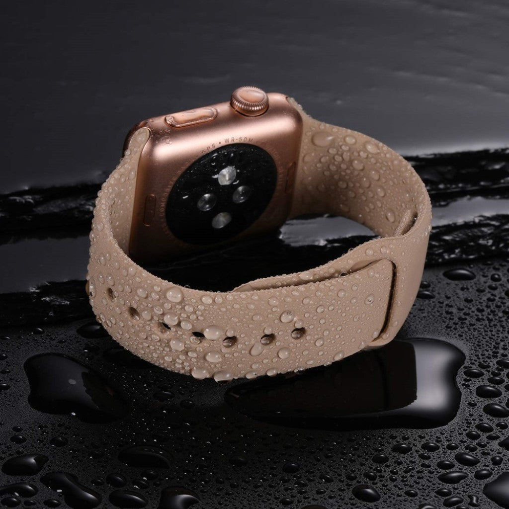  Apple Watch Series 5 44mm / Apple Watch 40mm Silikone Rem - Brun#serie_3