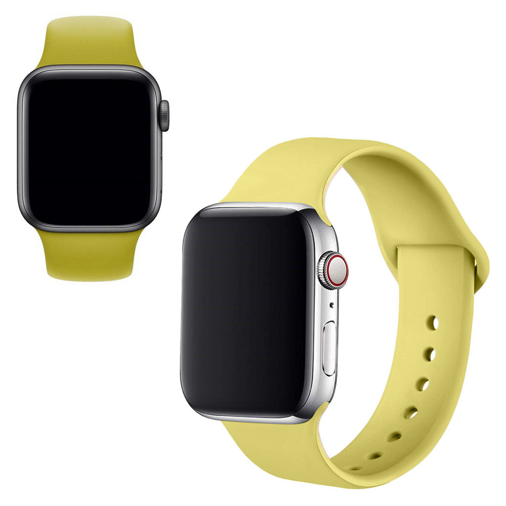  Apple Watch Series 5 44mm / Apple Watch 40mm Silikone Rem - Gul#serie_6