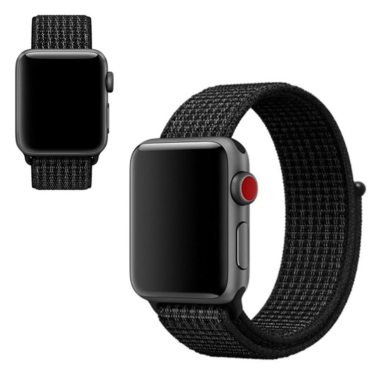 Vildt slidstærk Apple Watch Series 5 40mm Nylon Rem - Sort#serie_1