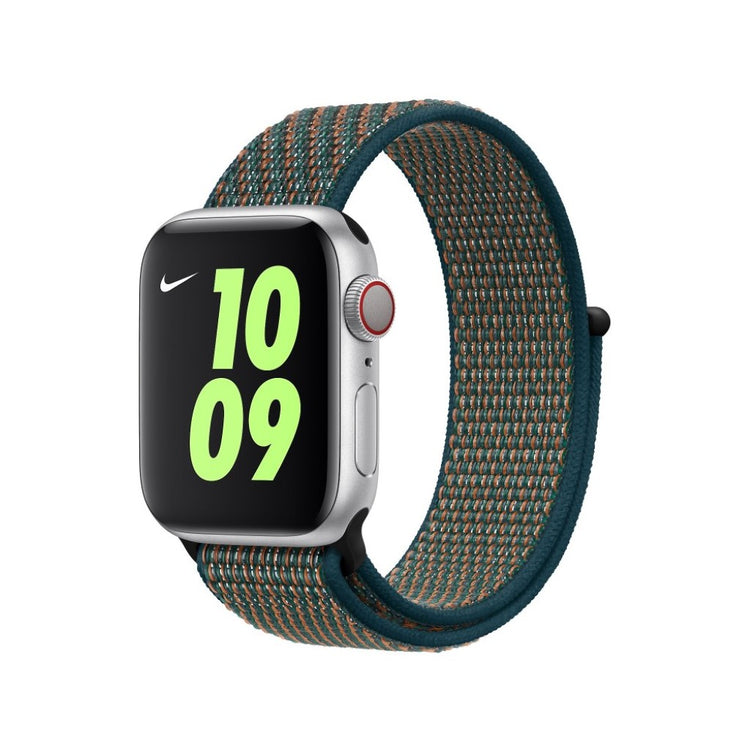 Vildt slidstærk Apple Watch Series 5 40mm Nylon Rem - Grøn#serie_3