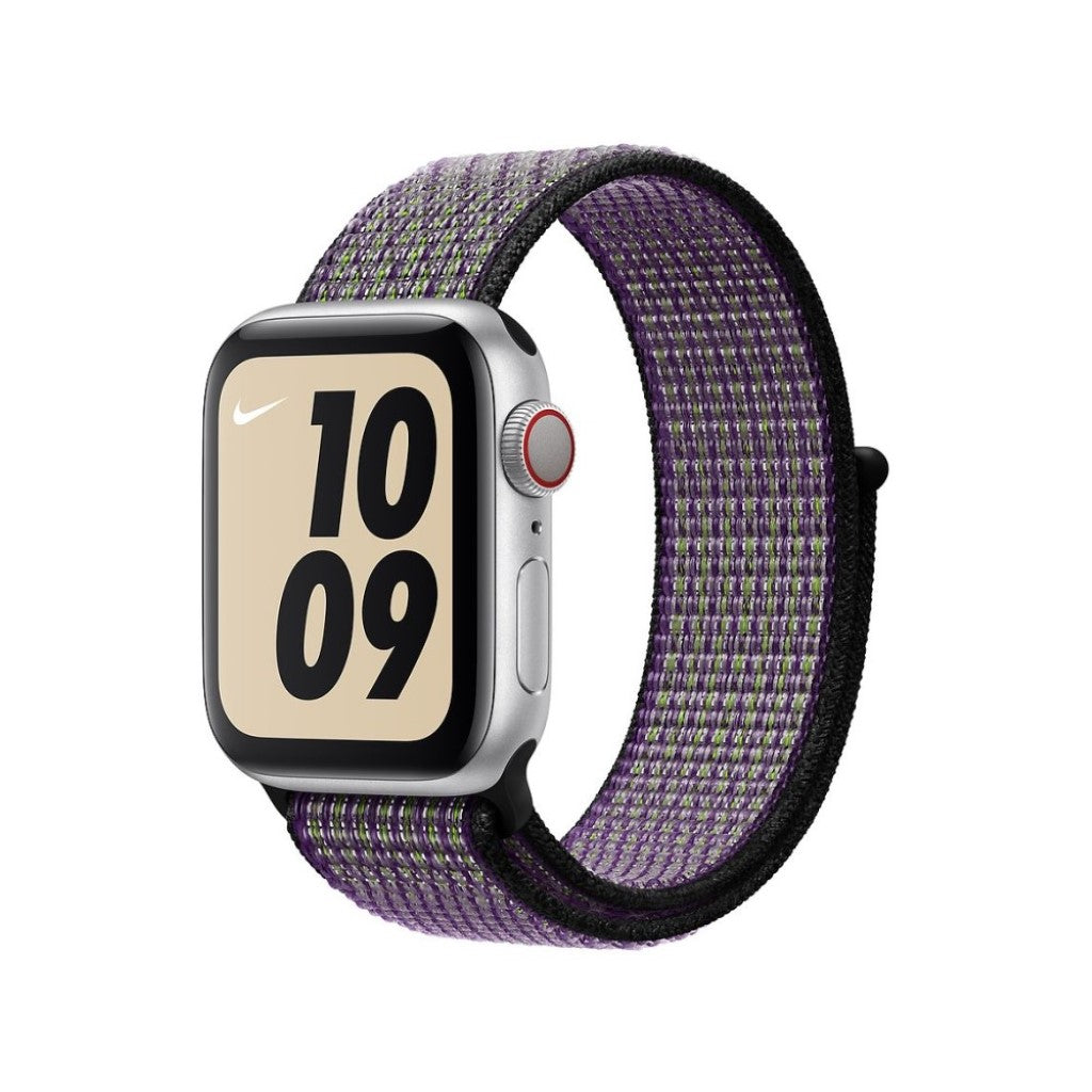 Vildt slidstærk Apple Watch Series 5 40mm Nylon Rem - Sølv#serie_4