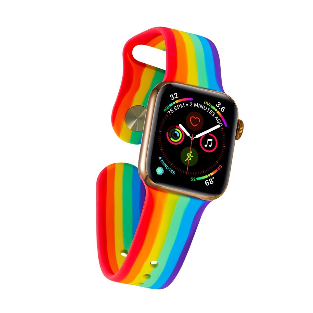 Pænt Apple Watch Series 5 40mm Silikone Rem - Flerfarvet#serie_102