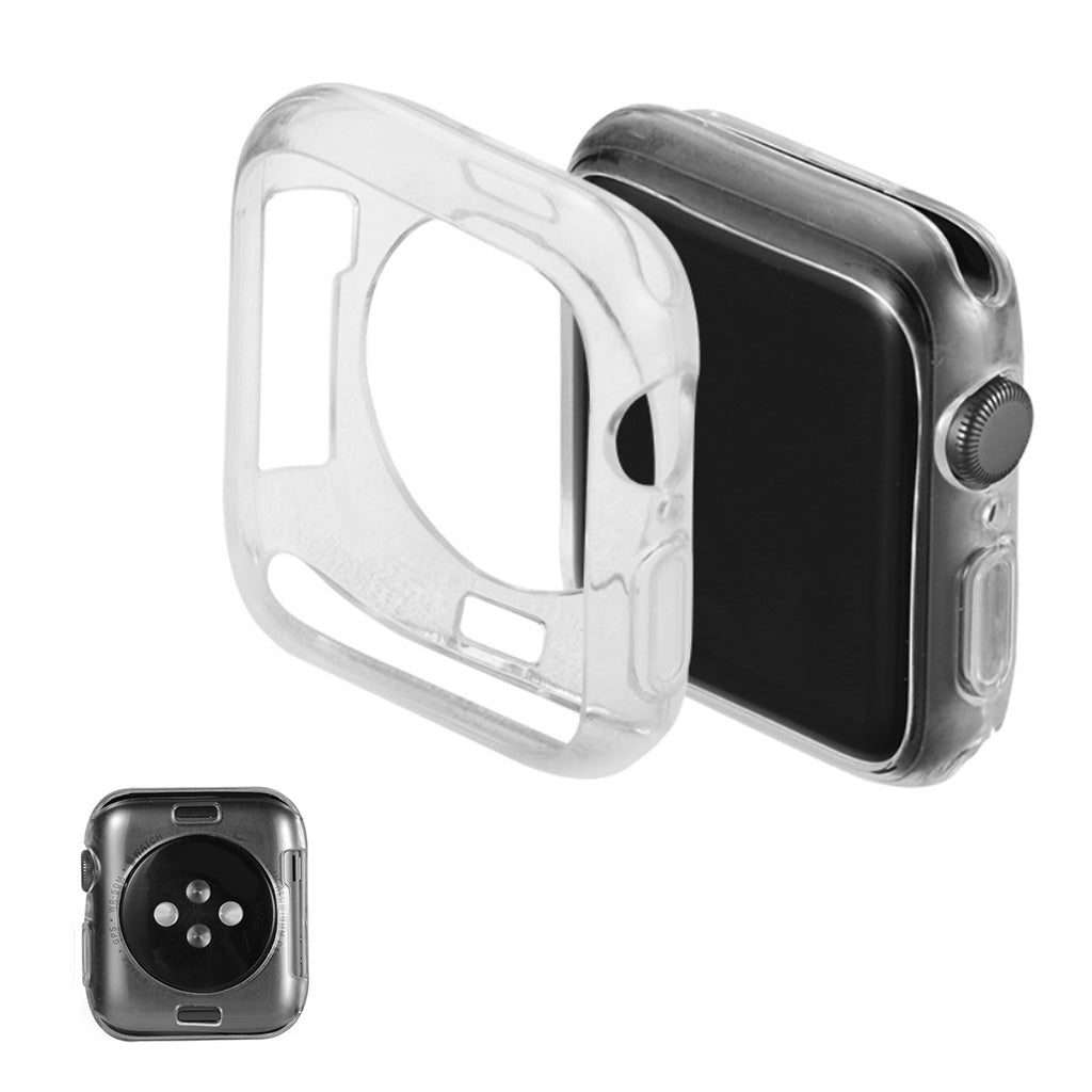 Super Fint Apple Watch Series 5 40mm Silikone Cover - Gennemsigtig#serie_2