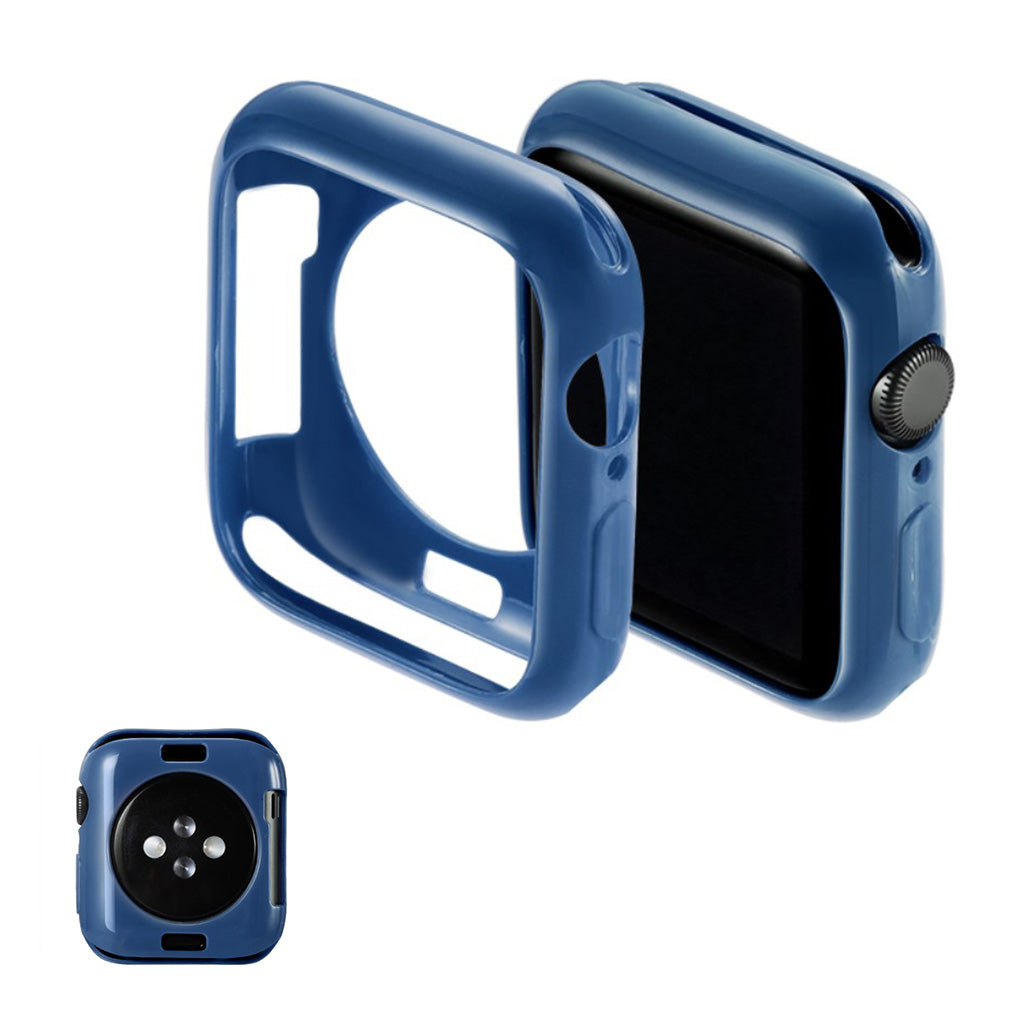 Super Fint Apple Watch Series 5 40mm Silikone Cover - Blå#serie_9