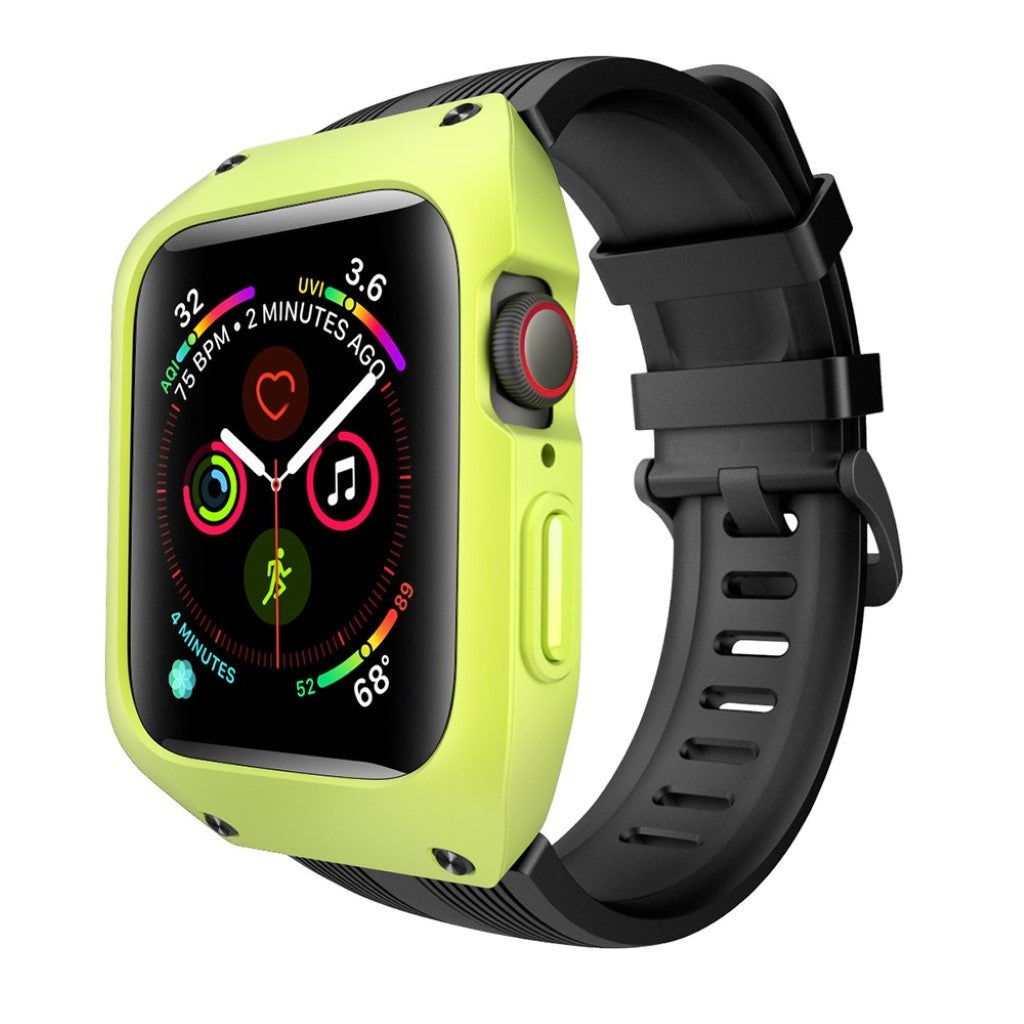 Helt vildt pænt Apple Watch Series 5 44mm Silikone Rem - Sort#serie_4