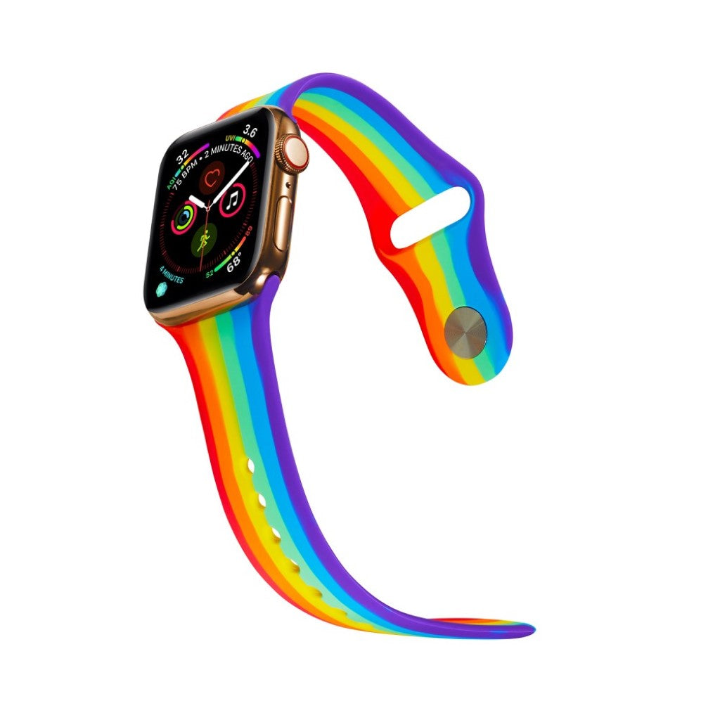 Holdbart Apple Watch Series 5 44mm Silikone Rem - Flerfarvet#serie_097