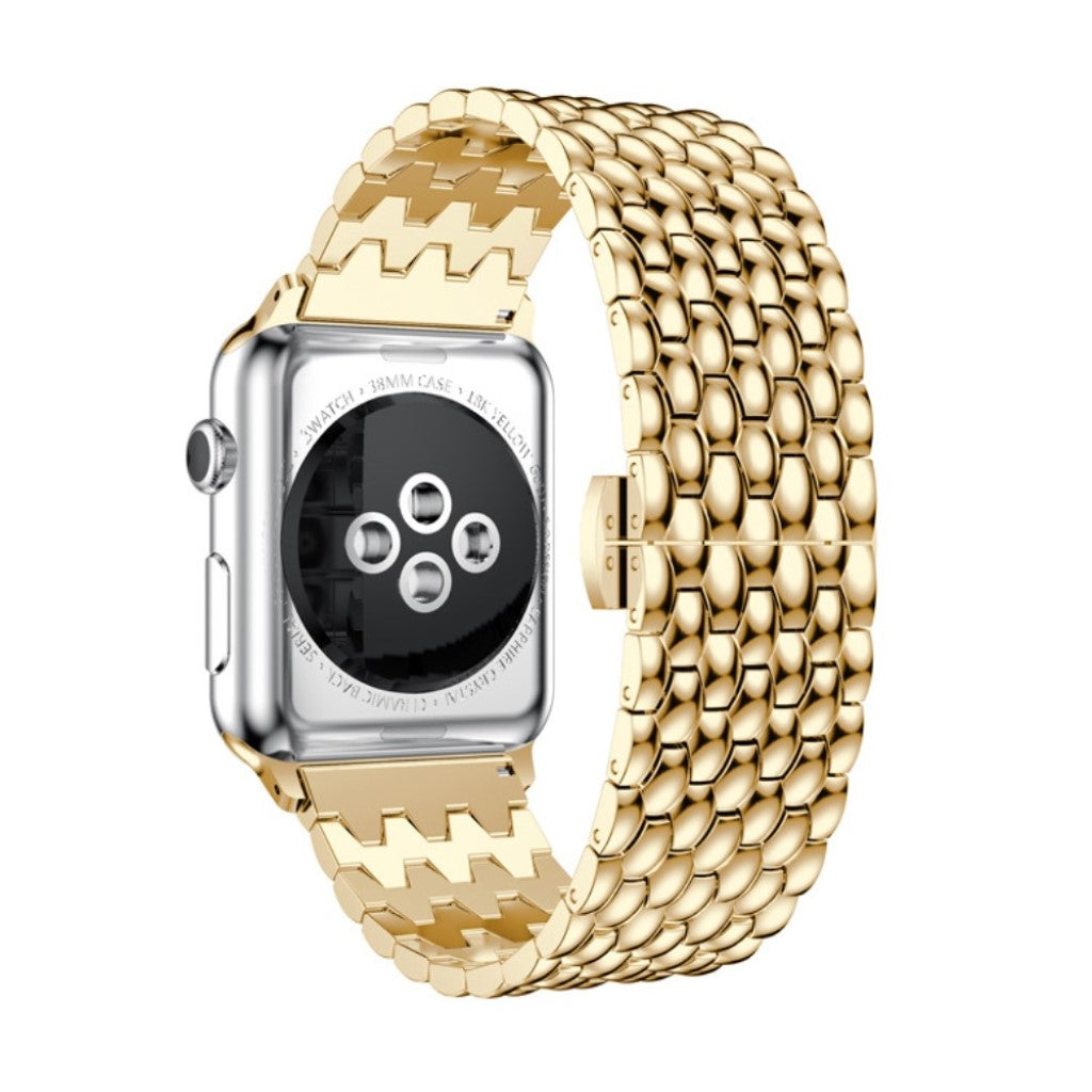 Skøn Apple Watch Series 5 44mm / Apple Watch 44mm Metal Rem - Guld#serie_2