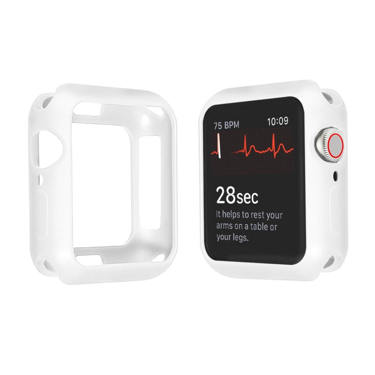 Apple Watch Series 5 44mm / Apple Watch 44mm Holdbar Silikone Bumper  - Hvid#serie_2