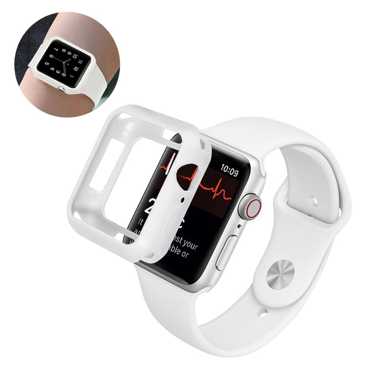 Apple Watch Series 5 44mm / Apple Watch 44mm Holdbar Silikone Bumper  - Hvid#serie_2