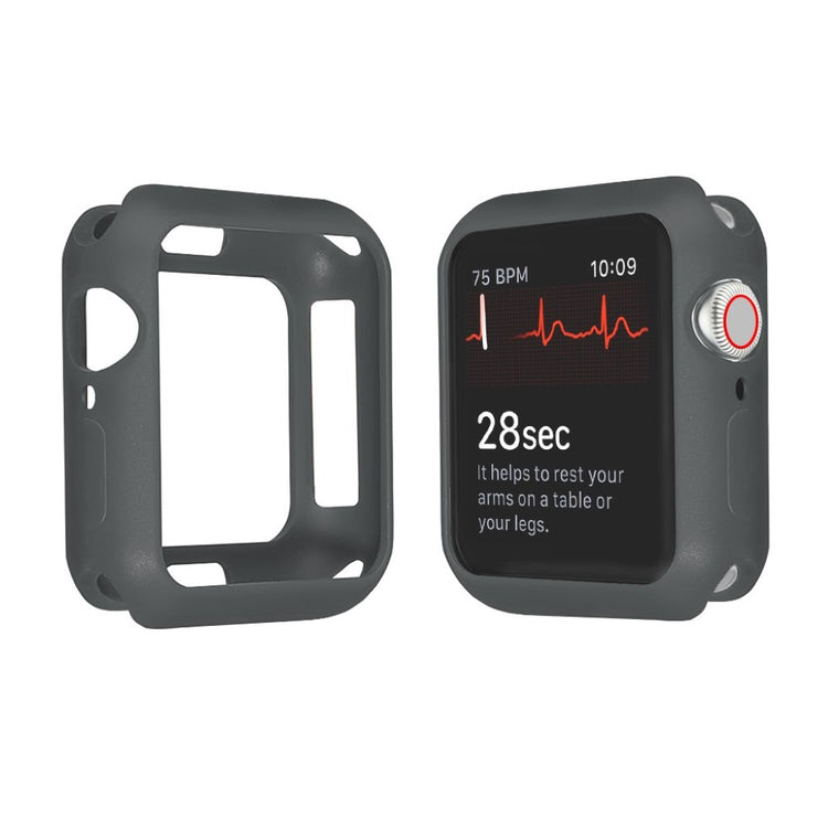 Apple Watch Series 5 44mm / Apple Watch 44mm Holdbar Silikone Bumper  - Sølv#serie_3