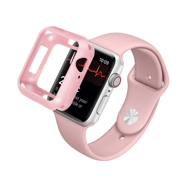 Apple Watch Series 5 44mm / Apple Watch 44mm Holdbar Silikone Bumper  - Pink#serie_6