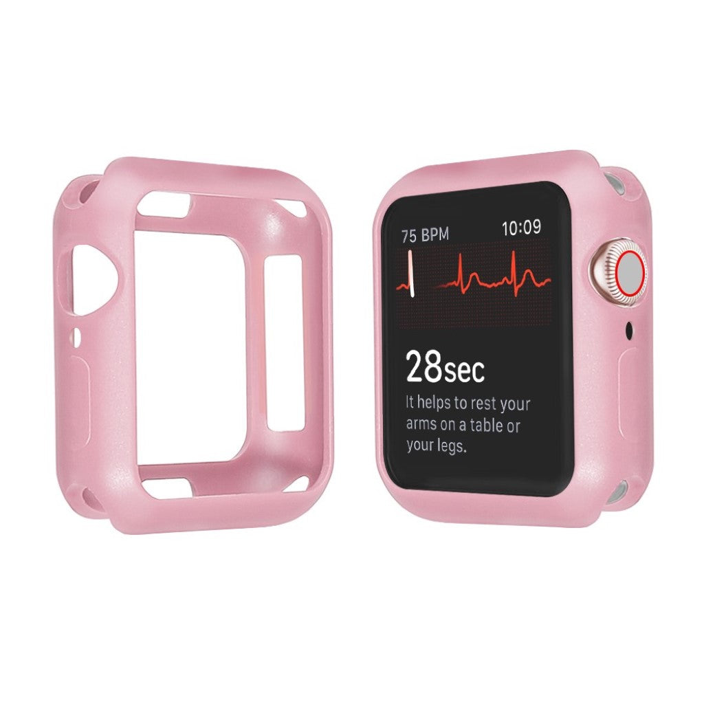 Apple Watch Series 5 44mm / Apple Watch 44mm Holdbar Silikone Bumper  - Pink#serie_6