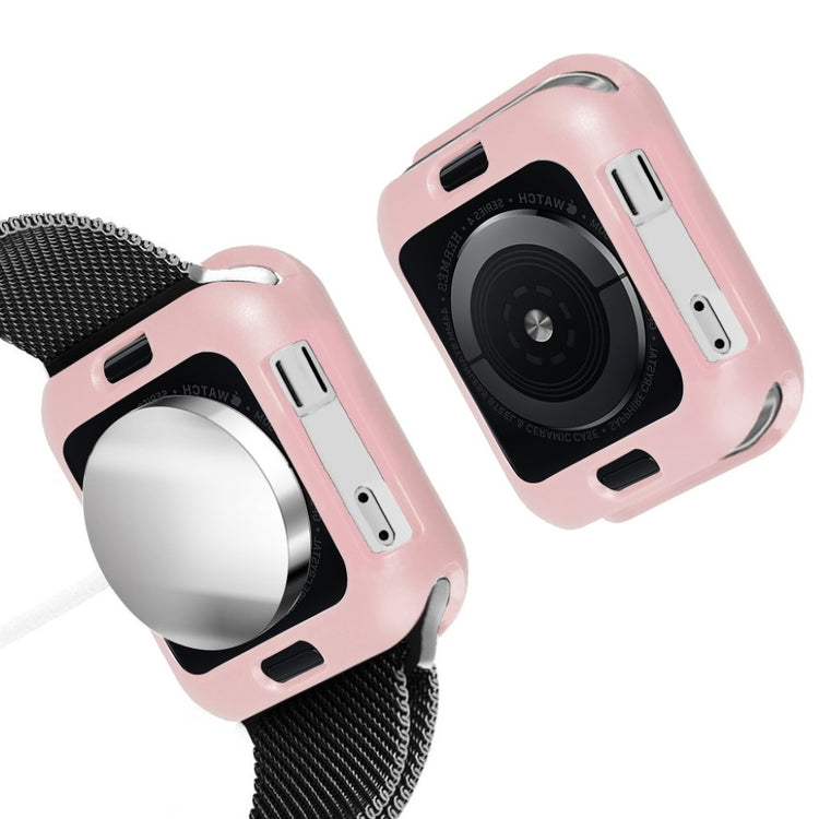 Apple Watch Series 5 44mm / Apple Watch 44mm Holdbar Silikone Bumper  - Pink#serie_7