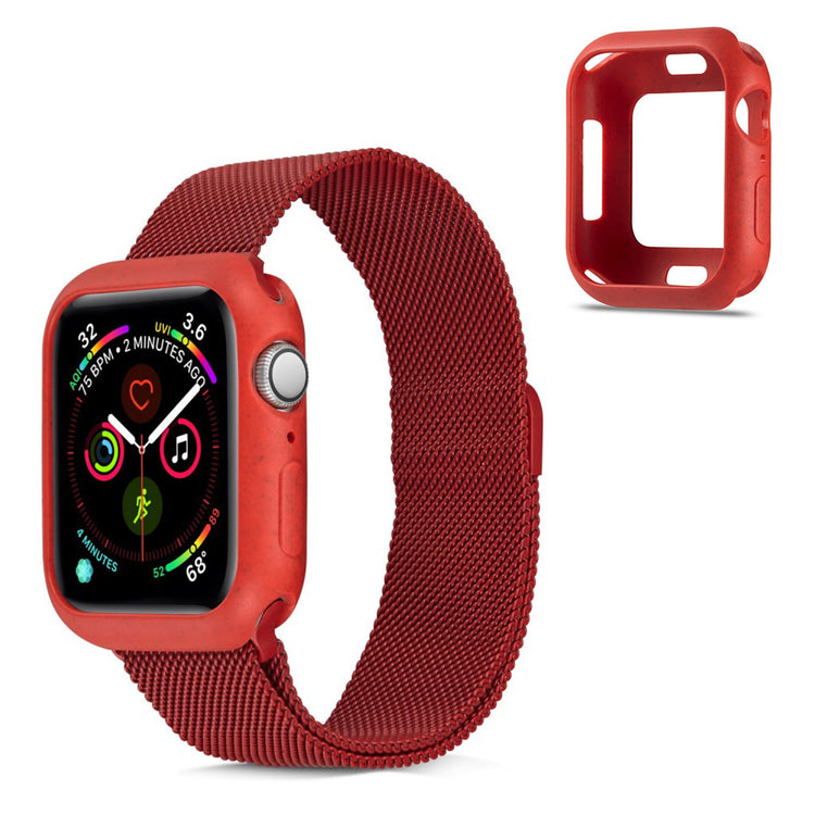 Meget Fint Apple Watch Series 5 44mm / Apple Watch 44mm Silikone Cover - Rød#serie_2