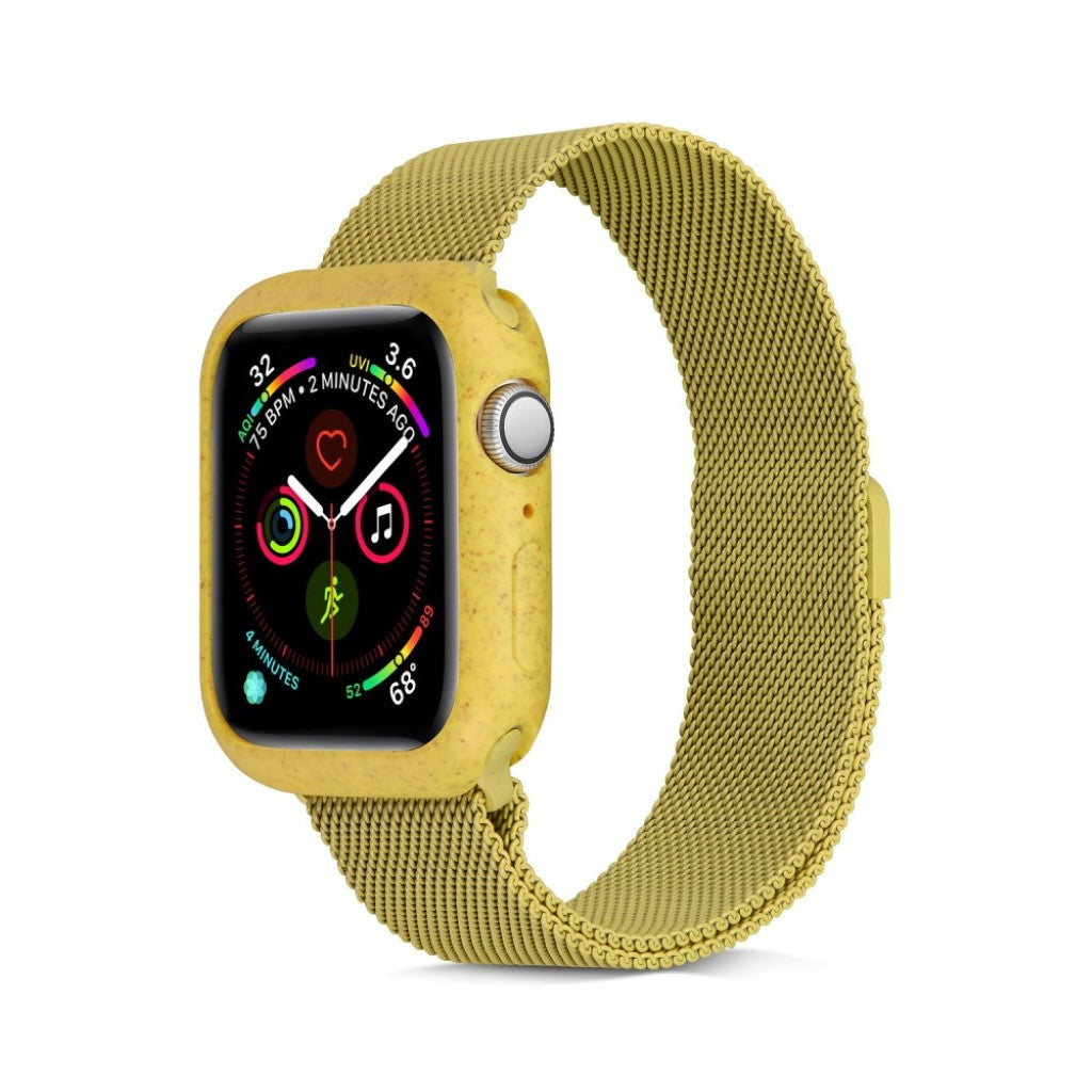 Meget Fint Apple Watch Series 5 44mm / Apple Watch 44mm Silikone Cover - Gul#serie_4