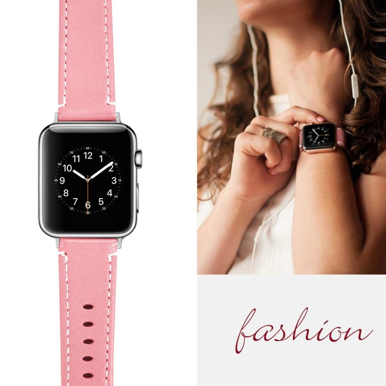 Mega hårdfør Universal Apple Ægte læder Rem - Pink#serie_4