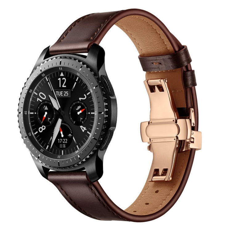  Samsung Gear S3 / Samsung Gear S3 Frontier Ægte læder Rem - Brun#serie_12