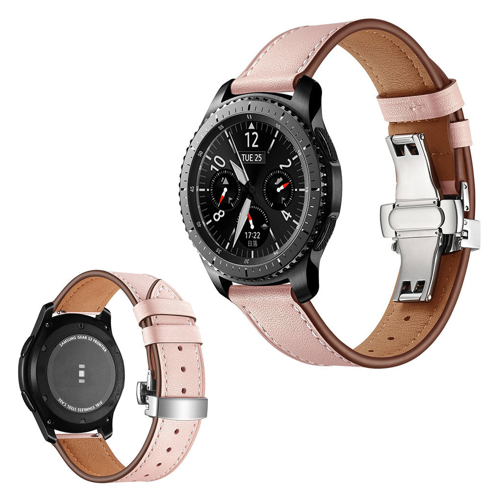  Samsung Gear S3 / Samsung Gear S3 Frontier Ægte læder Rem - Pink#serie_14