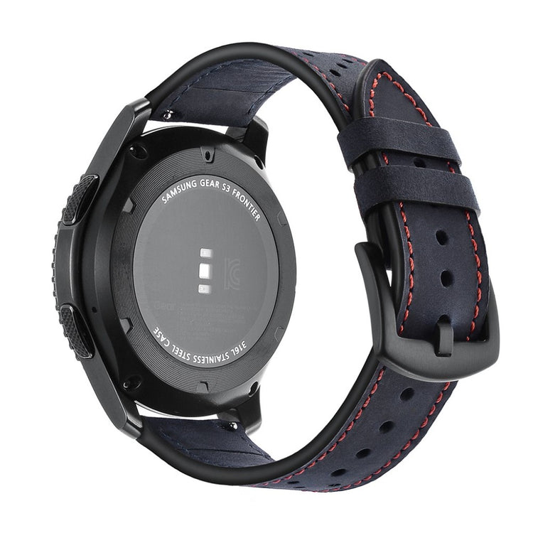  Samsung Gear S3 / Samsung Gear S3 Frontier Ægte læder Rem - Blå#serie_3