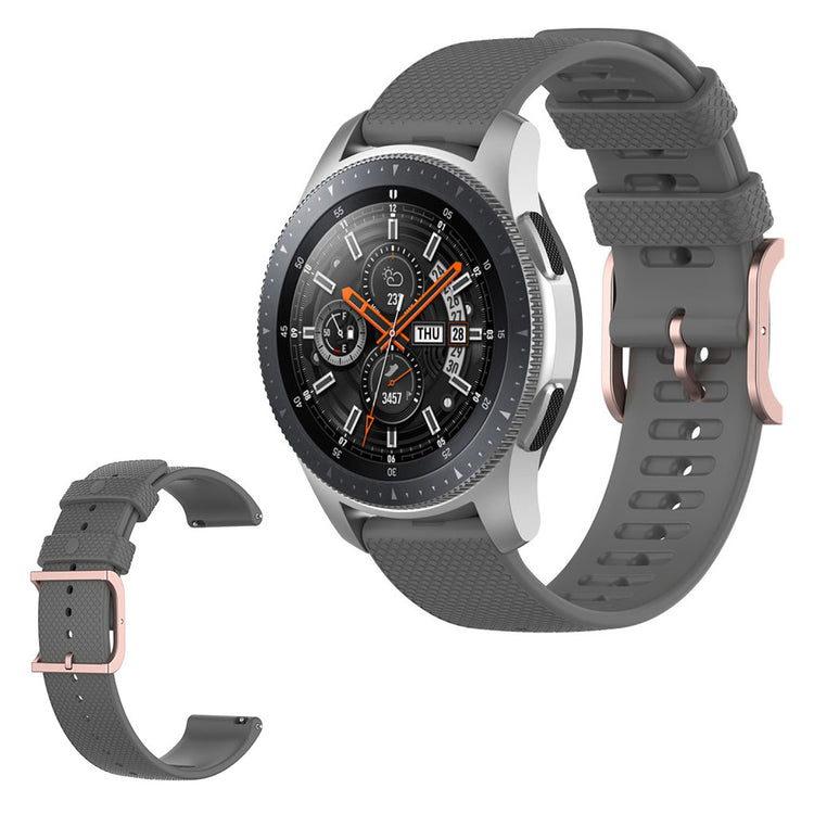  Samsung Galaxy Watch 3 (45mm) / Samsung Galaxy Watch (46mm) Silikone Rem - Sølv#serie_2