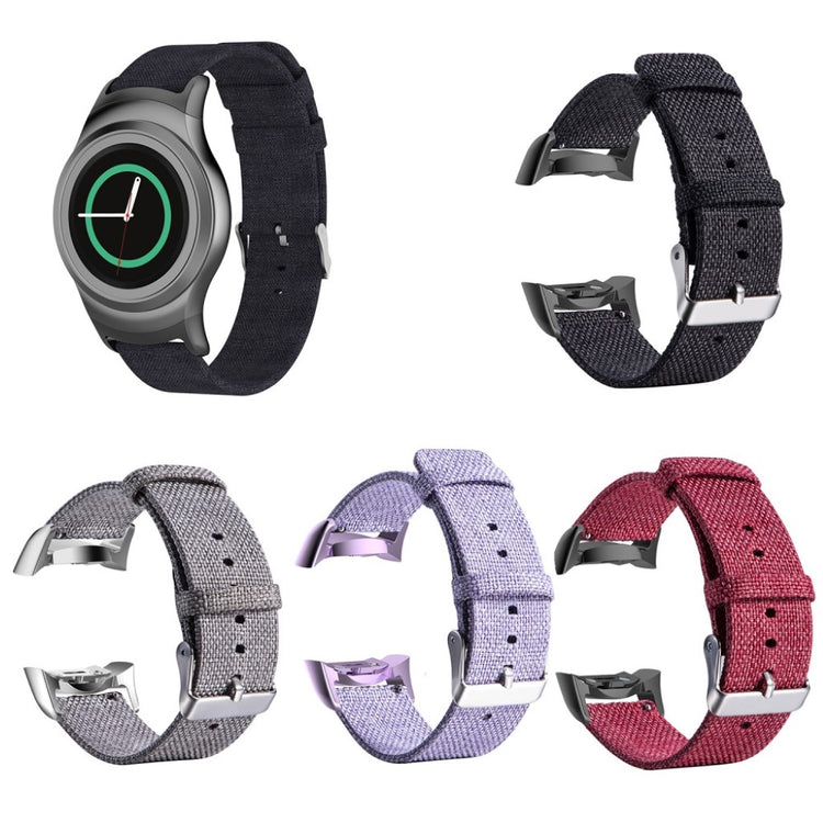 Helt vildt fantastisk Samsung Gear S2 Nylon Rem - Sort#serie_4