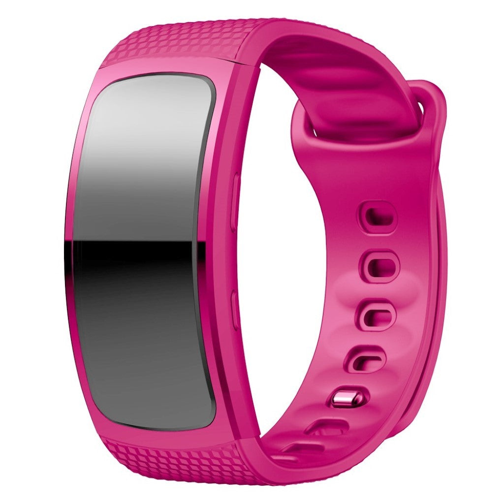 Rigtigt hårdfør Samsung Gear Fit2 Silikone Rem - Størrelse: S - Pink#serie_5