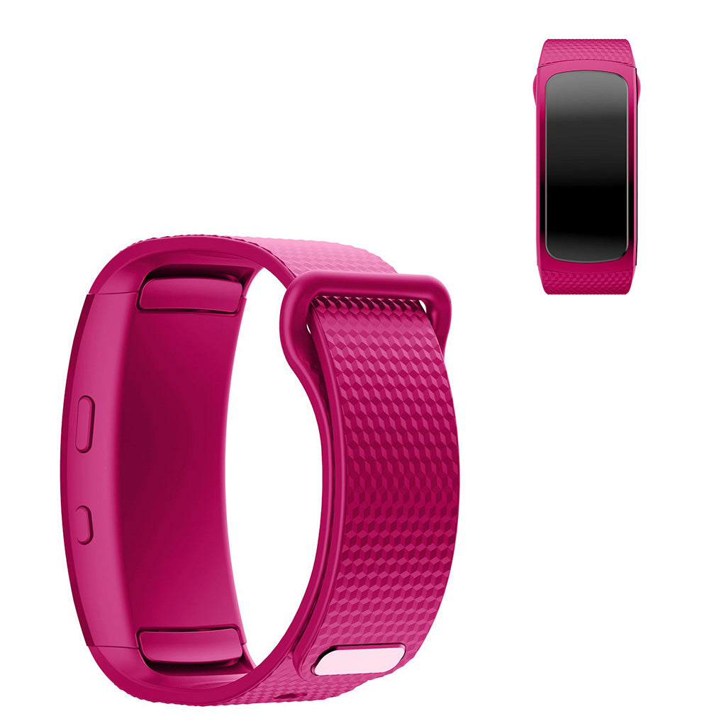 Rigtigt hårdfør Samsung Gear Fit2 Silikone Rem - Størrelse: S - Pink#serie_5