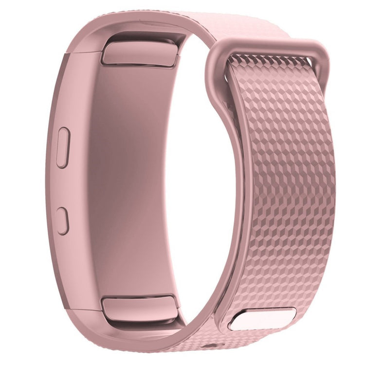 Rigtigt hårdfør Samsung Gear Fit2 Silikone Rem - Størrelse: S - Pink#serie_6