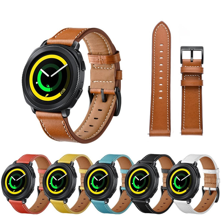 Helt vildt sejt Samsung Gear Sport Ægte læder Rem - Brun#serie_1