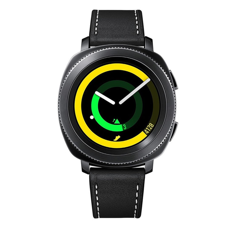 Helt vildt sejt Samsung Gear Sport Ægte læder Rem - Sort#serie_2