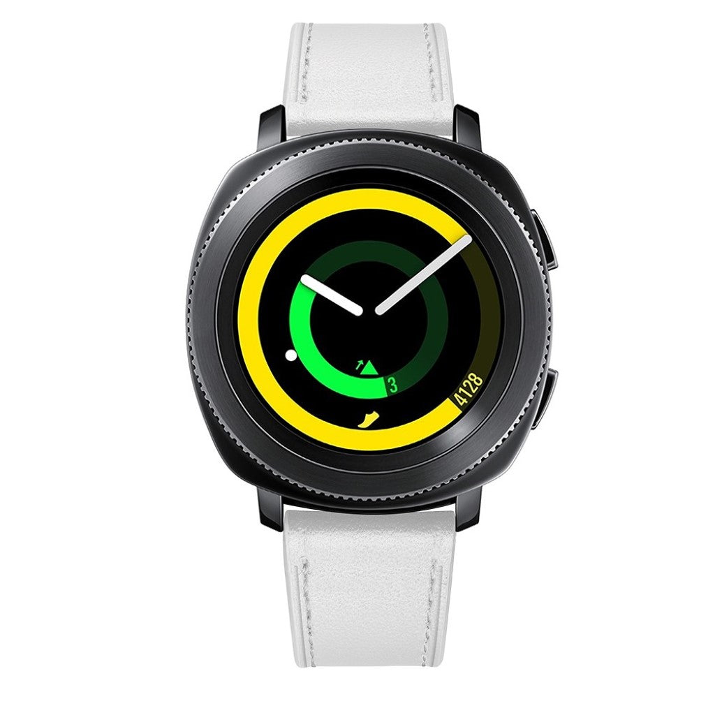 Helt vildt sejt Samsung Gear Sport Ægte læder Rem - Hvid#serie_6