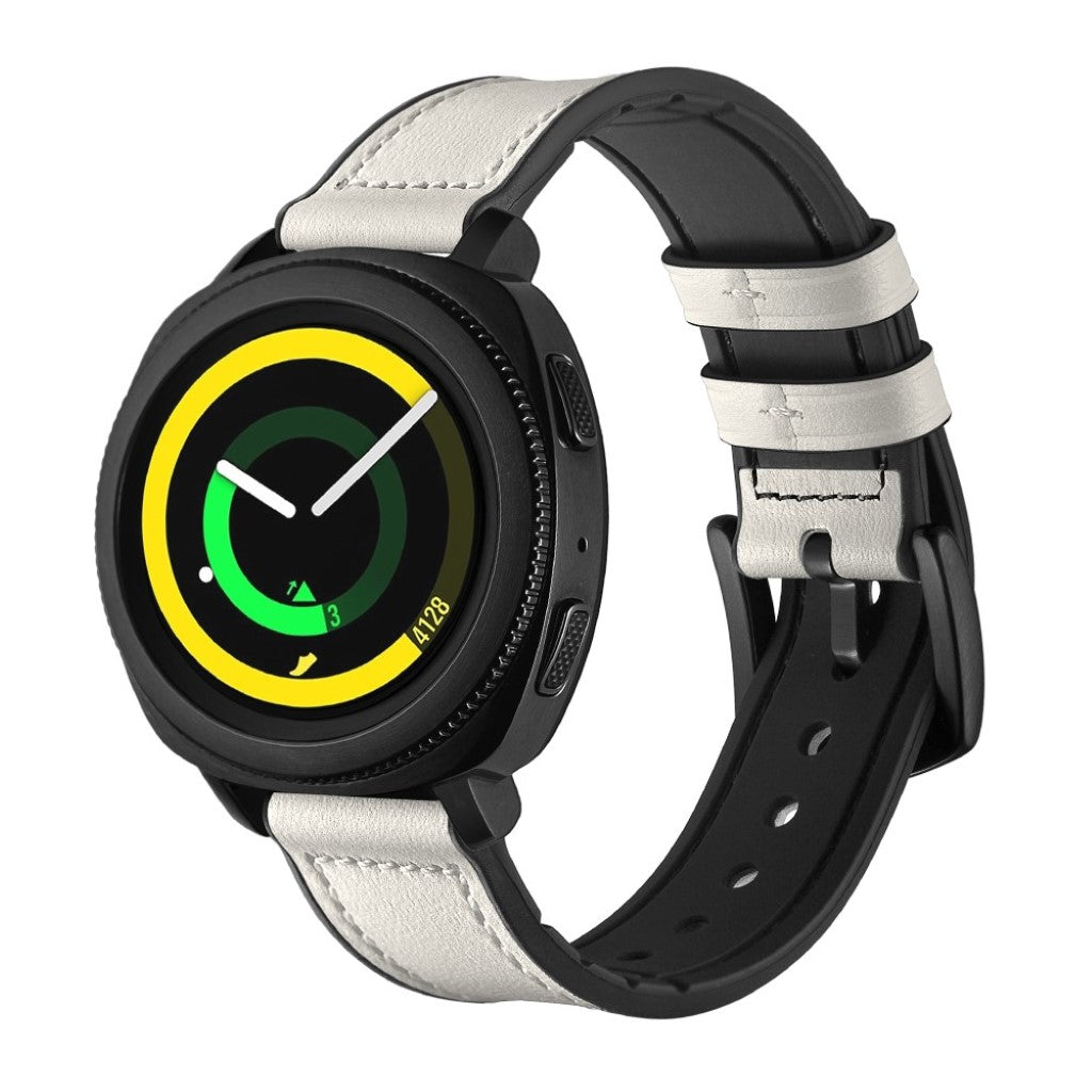 Super cool Samsung Gear Sport Ægte læder Rem - Hvid#serie_1