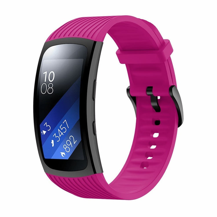 Helt vildt sejt Samsung Gear Fit2 Pro Silikone Rem - Størrelse: L - Lilla#serie_8