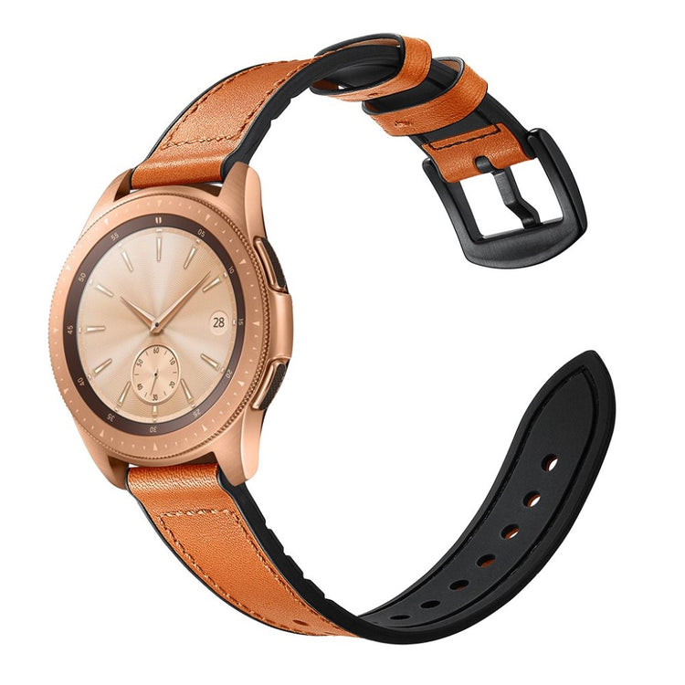 Mega nydelig Samsung Galaxy Watch (42mm) Ægte læder Rem - Orange#serie_4